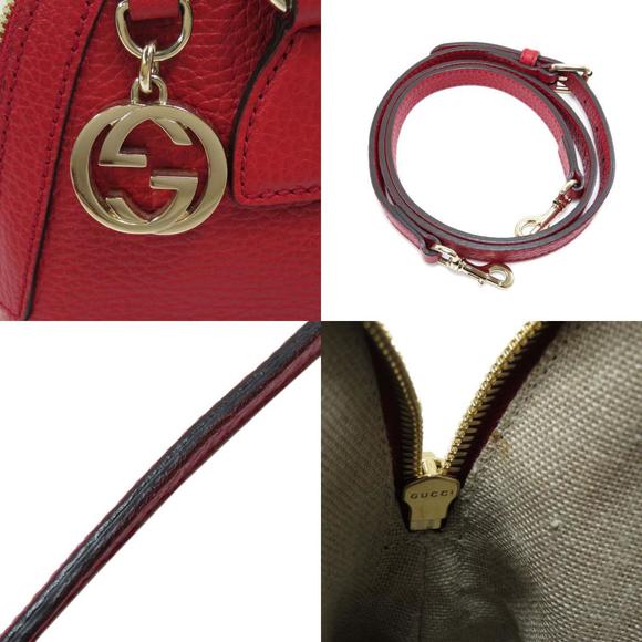 Gucci Outlet 2way Handbag Leather Ladies Red - Picture 7 of 9
